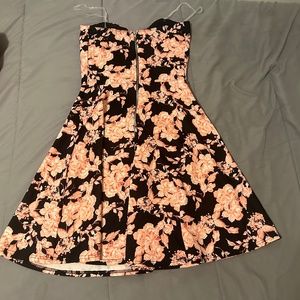 Charlotte Russe Pink and Black Floral Dress